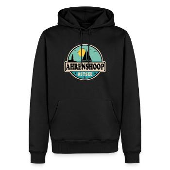 Ahrenshoop - Männer Premium Bio Hoodie - Schwarz - Vorne - Nico (187cm)