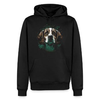 Beagle Hund - Männer Premium Bio Hoodie - Schwarz - Vorne - Nico (187cm)