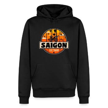 Saigon Vietnam - Männer Premium Bio Hoodie - Schwarz - Vorne - Nico (187cm)
