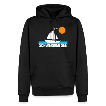Schweriner See - Männer Premium Bio Hoodie - Schwarz - Vorne - Nico (187cm)