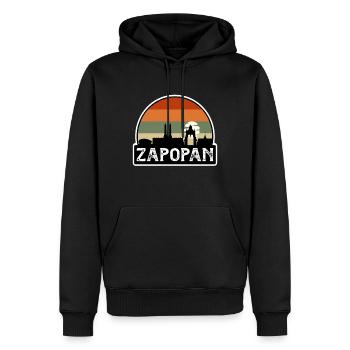 Zapopan Mexico Flag Skyline Travel Souvenir - Men’s Premium Organic Hoodie - black - Front - Nico (187cm)