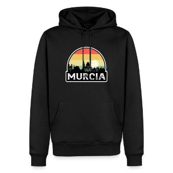 Murcia Spanien Flagge Skyline Reisesouvenir - Männer Premium Bio Hoodie - Schwarz - Vorne - Nico (187cm)