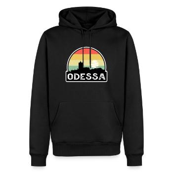 Odessa Ukraine Flag Skyline Souvenir de voyage - Sweat à capuche Premium bio Homme - noir - Devant - Nico (187cm)