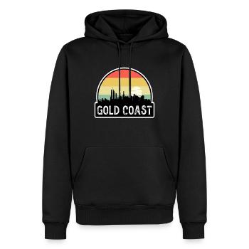 Gold Coast Australien Flagge Skyline Reise-Souvenir - Männer Premium Bio Hoodie - Schwarz - Vorne - Nico (187cm)