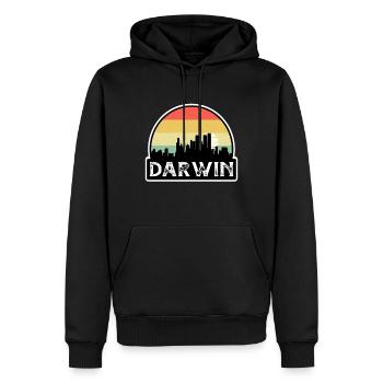 Darwin Australien Flagge Skyline Reisesouvenir - Männer Premium Bio Hoodie - Schwarz - Vorne - Nico (187cm)