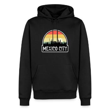 Mexiko-Stadt Mexiko-Flagge Skyline Reise-Souvenir - Männer Premium Bio Hoodie - Schwarz - Vorne - Nico (187cm)