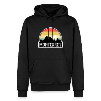 Monterrey Mexiko Flagge Skyline Reisesouvenir - Männer Premium Bio Hoodie - Schwarz - Vorne - Nico (187cm)