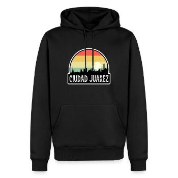 Ciudad Juárez Mexiko Flagge Skyline Reisesouvenir - Männer Premium Bio Hoodie - Schwarz - Vorne - Nico (187cm)