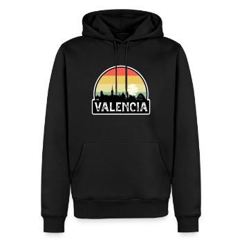 Valence Venezuela Flag Skyline Souvenir de voyage - Sweat à capuche Premium bio Homme - noir - Devant - Nico (187cm)