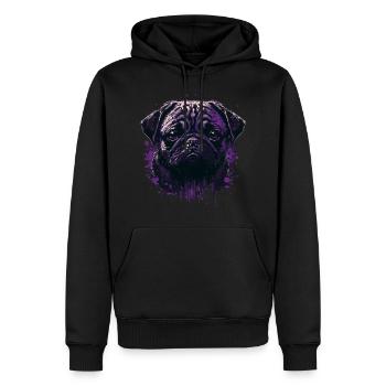 Carlin effrayant - Sweat à capuche Premium bio Homme - noir - Devant - Nico (187cm)