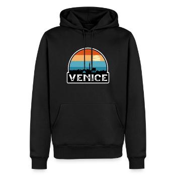 Venedig Italien Flagge Skyline Reisesouvenir - Männer Premium Bio Hoodie - Schwarz - Vorne - Nico (187cm)