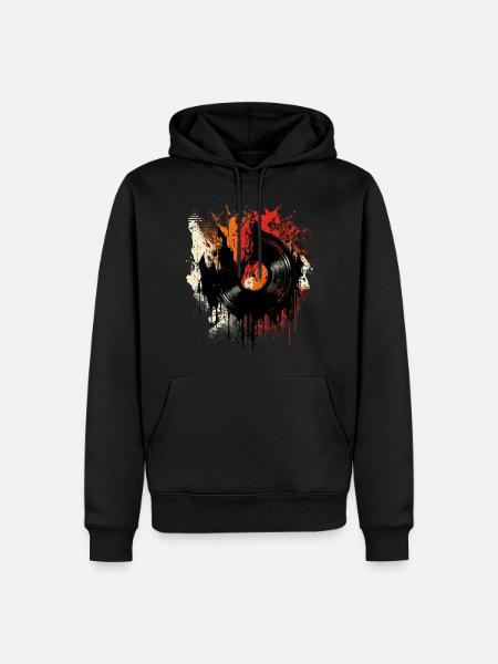 Schallplatten Liebe - Männer Premium Bio Hoodie - Schwarz