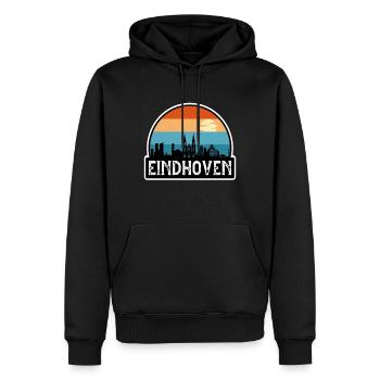 Eindhoven Pays-Bas Flag Skyline Souvenir de voyage - Sweat à capuche Premium bio Homme - noir - Devant - Nico (187cm)
