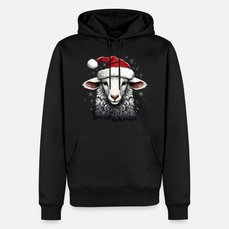 Moutons de Noël - Sweat à capuche Premium bio Homme - noir