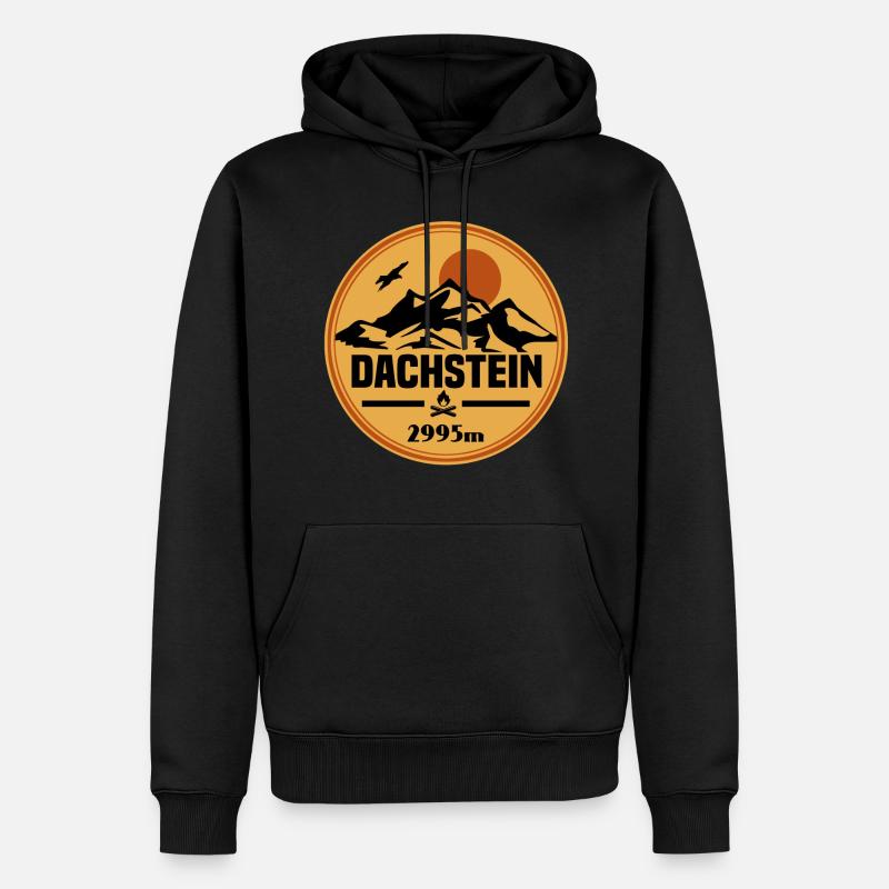 Dachstein - Männer Premium Bio Hoodie - Schwarz
