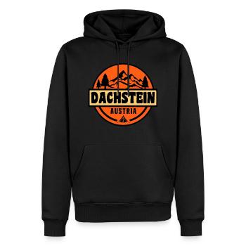 Dachstein - Männer Premium Bio Hoodie - Schwarz - Vorne - Nico (187cm)