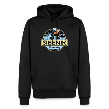 Sibenik Camping - Männer Premium Bio Hoodie - Schwarz - Vorne - Nico (187cm)