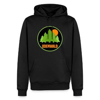 odenwald - Männer Premium Bio Hoodie - Schwarz - Vorne - Nico (187cm)