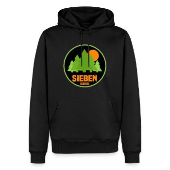 Siebengebirge - Männer Premium Bio Hoodie - Schwarz - Vorne - Nico (187cm)
