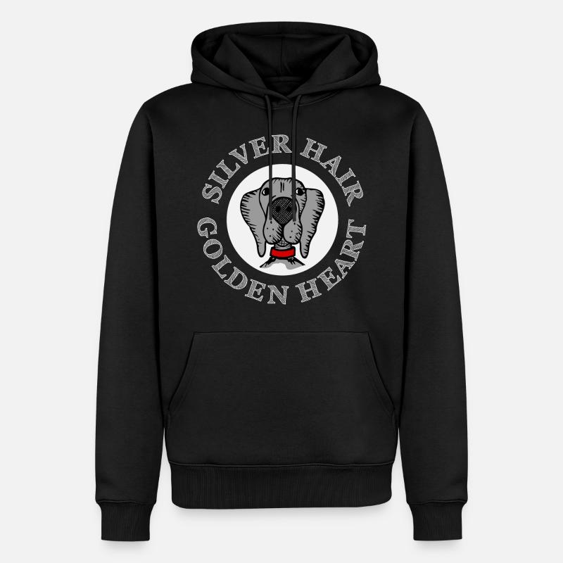 Weimaraner - Männer Premium Bio Hoodie - Schwarz