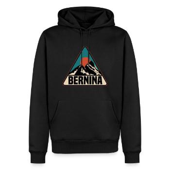 Bernina - Männer Premium Bio Hoodie - Schwarz - Vorne - Nico (187cm)