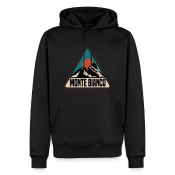 Monte Bianco - Männer Premium Bio Hoodie - Schwarz - Vorne - Nico (187cm)