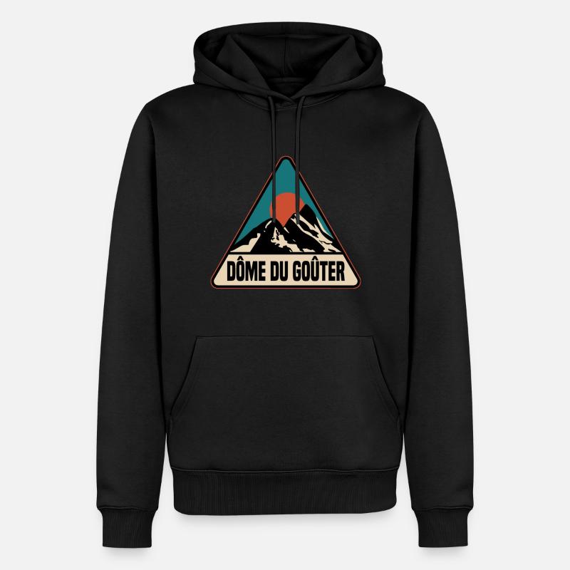 Dôme de Gouter - Sweat à capuche Premium bio Homme - noir