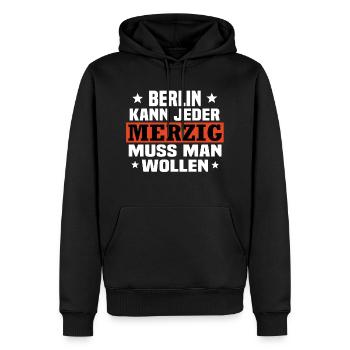 merzig saar - Männer Premium Bio Hoodie - Schwarz - Vorne - Nico (187cm)