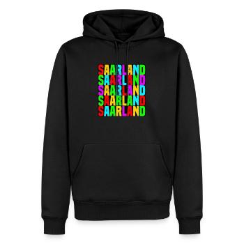 Saarland - Männer Premium Bio Hoodie - Schwarz - Vorne - Nico (187cm)
