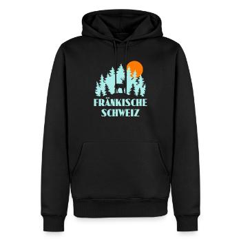 Fränkische Schweiz - Männer Premium Bio Hoodie - Schwarz - Vorne - Nico (187cm)