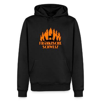 Fränkische Schweiz - Männer Premium Bio Hoodie - Schwarz - Vorne - Nico (187cm)