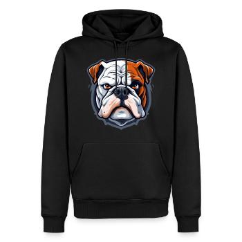 Coole Englische Bulldogge - Männer Premium Bio Hoodie - Schwarz - Vorne - Nico (187cm)