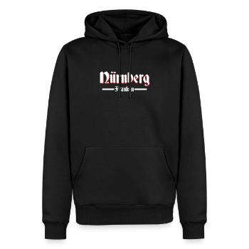Nürnberg - Männer Premium Bio Hoodie - Schwarz - Vorne - Nico (187cm)