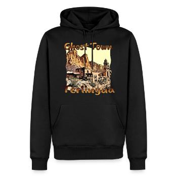 Vacances aux États-Unis au Texas: Terlingua Ghost Town - Sweat à capuche Premium bio Homme - noir - Devant - Nico (187cm)