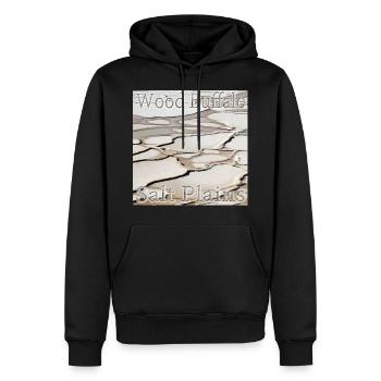 Marais salés dans le parc national Wood Buffalo - Sweat à capuche Premium bio Homme - noir - Devant - Nico (187cm)