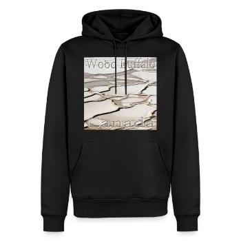 Canada Wood Buffalo Parc national des Plaines salées - Sweat à capuche Premium bio Homme - noir - Devant - Nico (187cm)