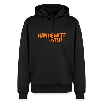 Handewitt - Männer Premium Bio Hoodie - Schwarz - Vorne - Nico (187cm)