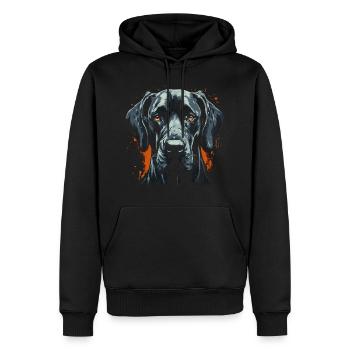 Deutsche Dogge - Männer Premium Bio Hoodie - Schwarz - Vorne - Nico (187cm)