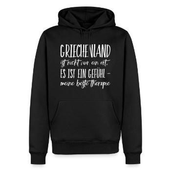 Lustiger Griechischer Spruch Griechenland Geschenk - Männer Premium Bio Hoodie - Schwarz - Vorne - Nico (187cm)