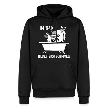 Im Bad bildet sich Schimmel - Männer Premium Bio Hoodie - Schwarz - Vorne - Nico (187cm)