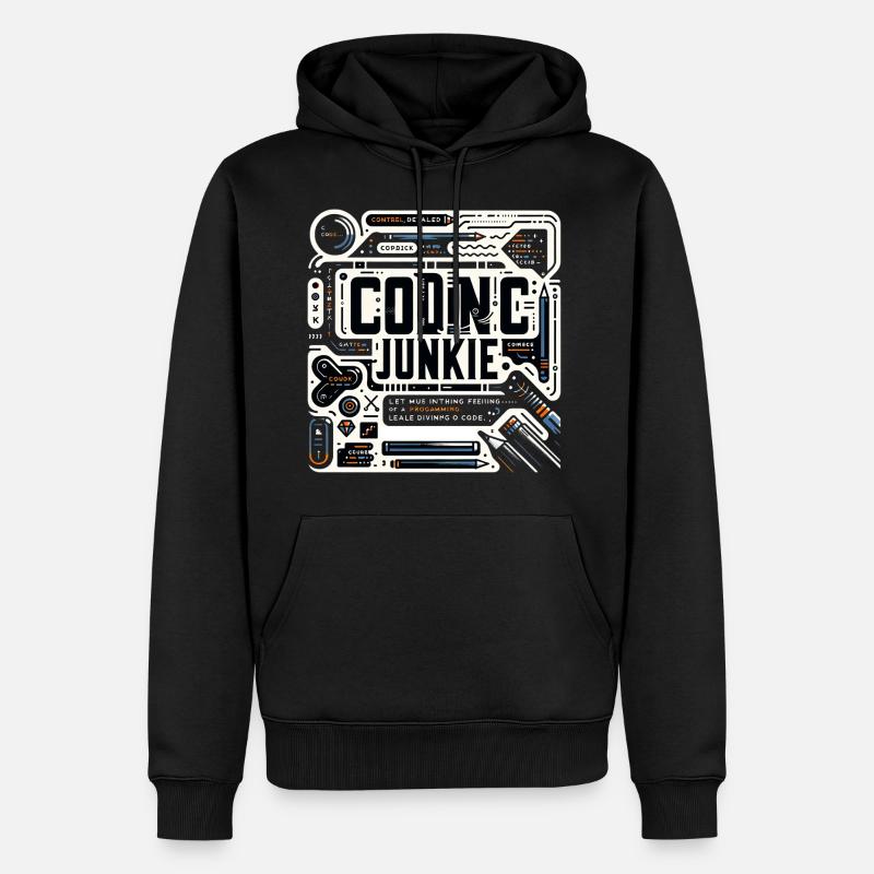 Accro au codage 11 - Sweat à capuche Premium bio Homme - noir