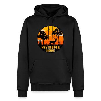 Westruper Heide - Männer Premium Bio Hoodie - Schwarz - Vorne - Nico (187cm)
