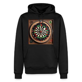 Anatomie d'un jeu de fléchettes - Sweat à capuche Premium bio Homme - noir - Devant - Nico (187cm)