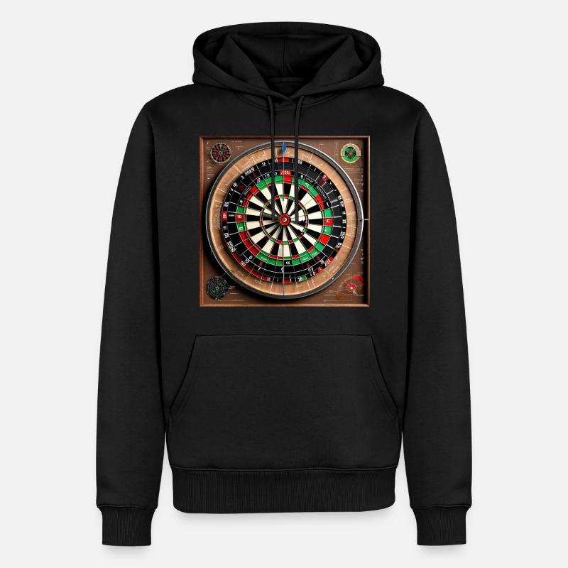 Anatomie d'un jeu de fléchettes - Sweat à capuche Premium bio Homme - noir