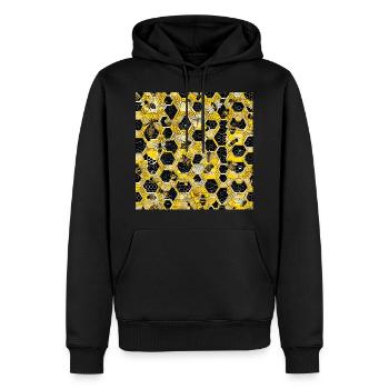 Im Inneren des Bienenstocks - Männer Premium Bio Hoodie - Schwarz - Vorne - Nico (187cm)