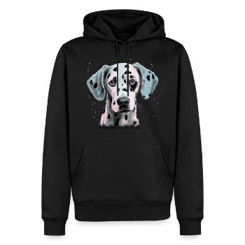 Niedlicher Dalmatiner - Männer Premium Bio Hoodie - Schwarz - Vorne - Nico (187cm)