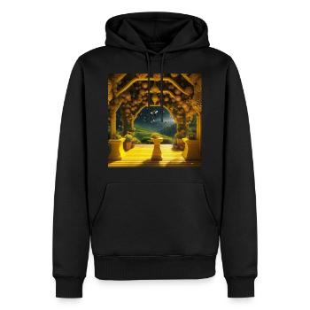 Im Inneren des Bienenstocks - Männer Premium Bio Hoodie - Schwarz - Vorne - Nico (187cm)