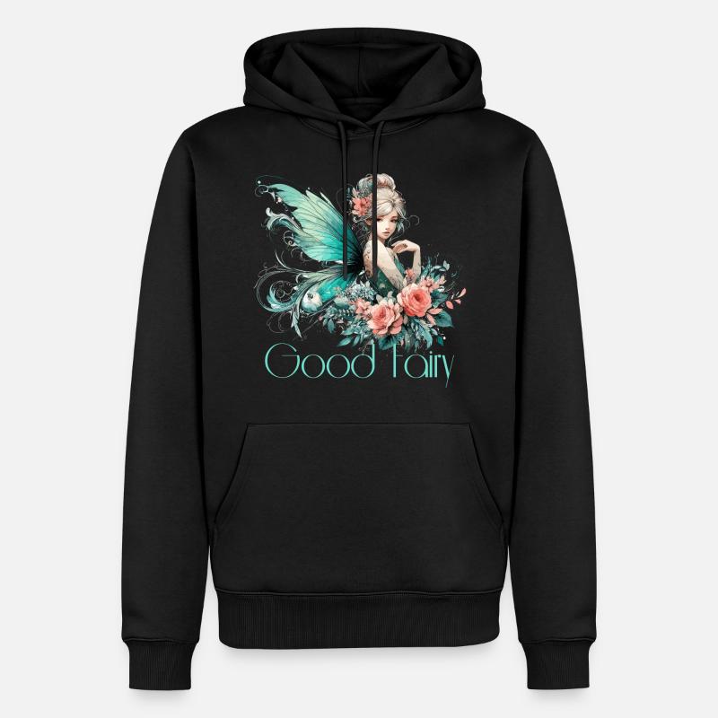 Gute Fee Geschenk - Männer Premium Bio Hoodie - Schwarz