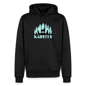 Kärnten - Männer Premium Bio Hoodie - Schwarz - Vorne - Nico (187cm)