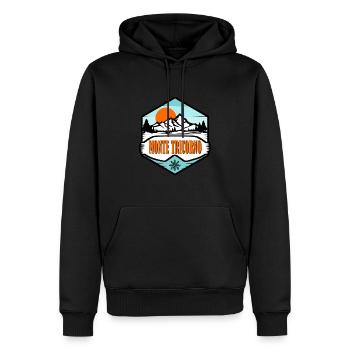 Monte Tricorno - Männer Premium Bio Hoodie - Schwarz - Vorne - Nico (187cm)